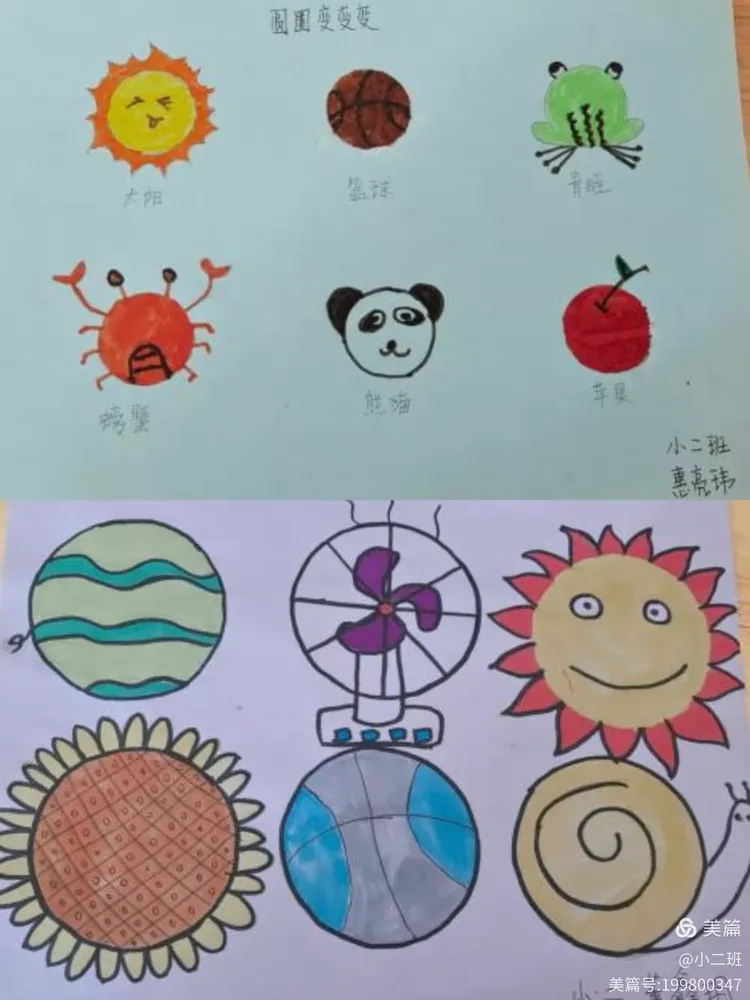 未央区小天鹅幼儿园小二班 班本课程"圆圆的世界"